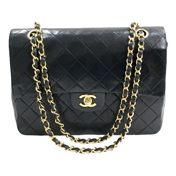 Chanel Matelasse Turnlock Flap Chain Bag Black Gold - Picture 1 of 16